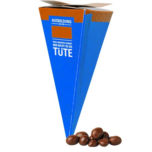 Bio Schoko-Erdnüsse, ca. 30g, Präsent-Pyramide