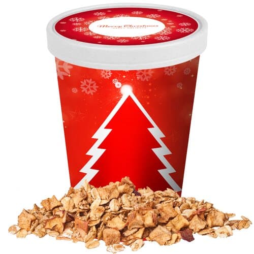 Bio Crunchy Weihnachtsmüsli Apfel-Zimt, ca. 60g, Snackbecher Maxi
