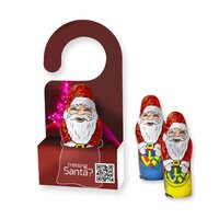 Mini SchokoWeihnachtsmann ca 15g Displaybox mit Hänger