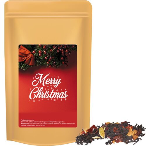 Bio Weihnachts Schwarztee, ca. 55g, Standbeutel Midi