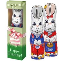 Schoko Osterhase stehend ca 60g Faltschachtel mit Sichtfenster