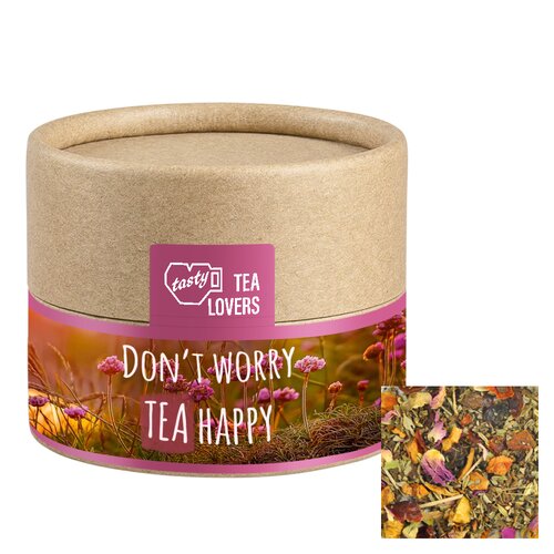 Bio Kräutertee Glücksgefühle, ca. 10g, Kraftpapierdose Mini