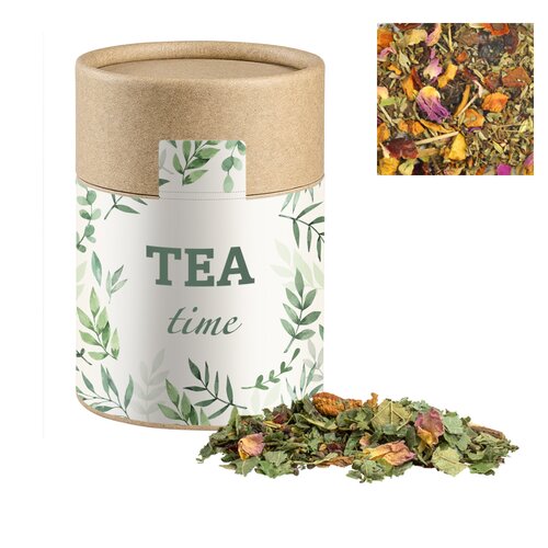 Bio Kräutertee Glücksgefühle, ca. 35g, Kraftpapierdose Midi