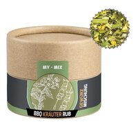 Gewürzmischung BBQ Kräuter Rub ca 28g Kraftpapierdose Mini