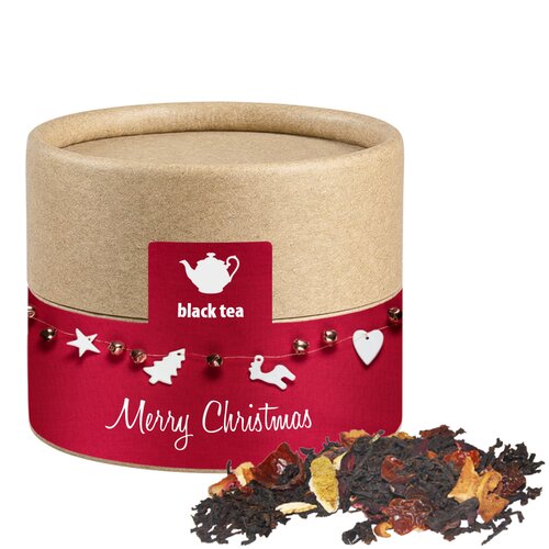 Bio Weihnachts Schwarztee, ca. 25g, Kraftpapierdose Mini