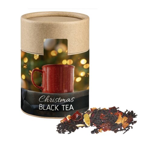 Bio Weihnachts Schwarztee, ca. 60g, Kraftpapierdose Midi