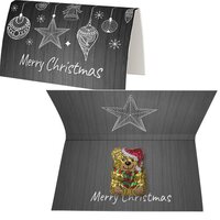 SchokoWeihnachtsbärchen ca 7g Werbekarte A6 gefaltet