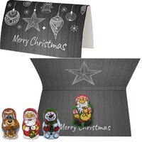 SchokoWeihnachts Mix ca 7g Werbekarte A6 gefaltet