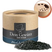 Gewürzmischung Black Lava Salz ca 75g Kraftpapierstreuer Mini