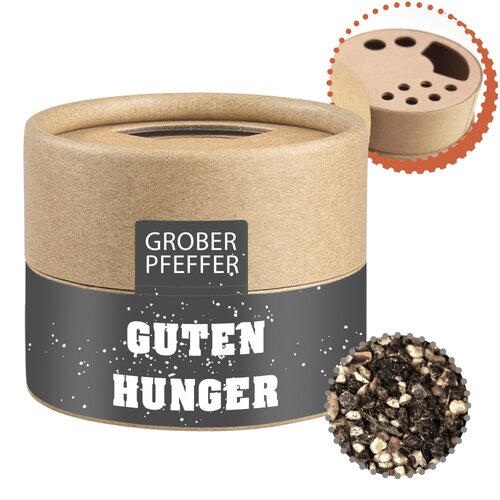 Pfeffer geschrotet, ca. 38g, Kraftpapierstreuer Mini