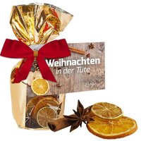 DuftDeko ca 30g Goldfolienbeutel mit Werbekarte