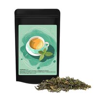 Bio Grüner Tee mit Minze ca 12g Standbeutel Mini schwarz