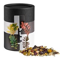 Bio Kräutertee Vierjahreszeiten ca 25g Kraftpapierdose Midi schwarz