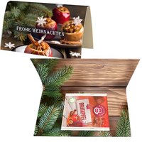 Bio Beuteltee Bratapfel 225g Werbekarte A6 gefaltet