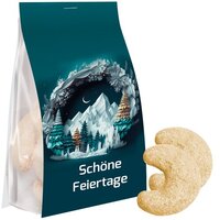 Vanillekipferl 100g Express Blockbodenbeutel mit Werbereiter