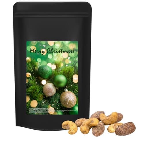 Bio Zimt-Mandel Vanille-Cashew Mix, ca. 80g, Standbeutel Midi schwarz