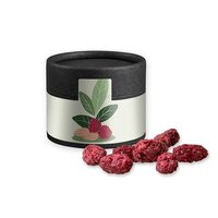 Gebrannte Mandeln Himbeere ca 40g Kraftpapierdose Mini schwarz