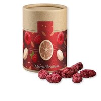 Gebrannte Mandeln Himbeere ca 80g Kraftpapierdose Midi