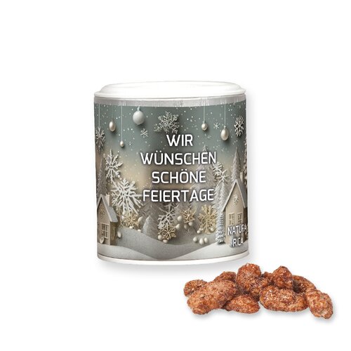 Bio Feuergebrannte Mandeln, ca. 50g, Pappdose Mini