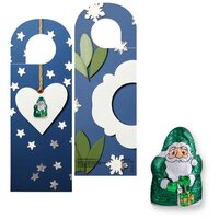 Mini SchokoWeihnachtsmänner vegan ca 7g Türhänger