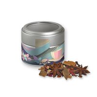 Glühweingewürz grob ca 30g Metalldose Mini mit Sichtfenster silber