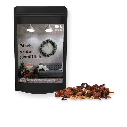 Bio Glühweingewürz fein, ca. 20g, Standbeutel Mini schwarz