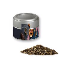 Pfeffer geschrotet ca 55g Metalldose Mini mit Sichtfenster silber