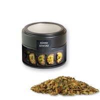 Gewürzmischung Rühreigewürz ca 60g Metalldose Mini mit Sichtfenster schwarz