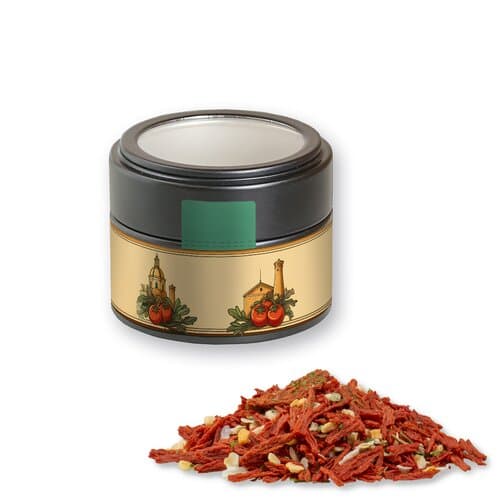 Bio Gewürzmischung Toskanische Bruchetta, ca. 40g, Metalldose Mini mit Sichtfenster schwarz