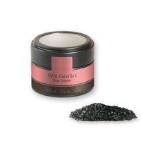 Gewürzmischung Black Lava Salz ca 110g Metalldose Mini mit Sichtfenster schwarz