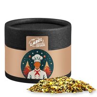 Bio Weihnachts Gewürzmischung Chefsache ca 30g Kraftpapierdose Mini schwarz
