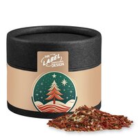 Bio Weihnachts Gewürzmischung Salat ca 30g Kraftpapierdose Mini schwarz