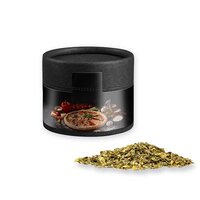 Gewürzmischung Pizza-Kräuter ca 10g Kraftpapierdose Mini schwarz