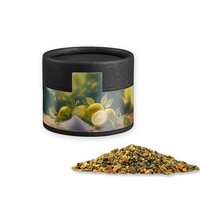 Gewürzmischung Zitronen-Pfeffer ca 40g Kraftpapierdose Mini schwarz
