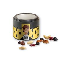 Premium Studentenfutter ca 60g Metalldose Mini mit Sichtfenster schwarz