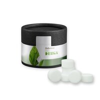 Pfefferminz Drops zuckerfrei ca 40g Kraftpapierdose Mini schwarz