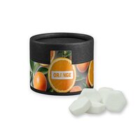 Bio Traubenzucker Orange Drops ca 40g Kraftpapierdose Mini schwarz
