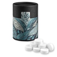 Bio Pfefferminz Drops ca 80g Kraftpapierdose Midi schwarz
