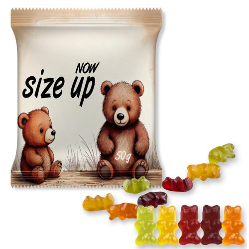 Bio Gummibärchen ohne Gelatine, ca. 50g, Maxi-Tüte