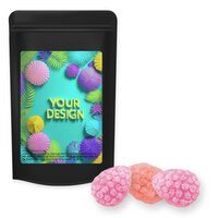 Erdbeer Chili Bonbons ca 80g Standbeutel Midi schwarz