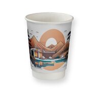 Doppelwandige Pappbecher 200ml  Doppelwandige Becher Midi