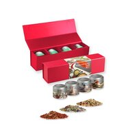 verschiedene Gewürzmischungen Bio und nicht Bio Kategorie 2 ca 64260g GeschenkSet Premium rot mit Magnetverschluss und 4 Metalldosen Mini mit Sichtfenste