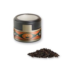 Schwarztee ca 25g Metalldose Mini mit Sichtfenster schwarz