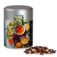 Bio Früchtetee gute Laune ca 60g Metalldose Midi silber