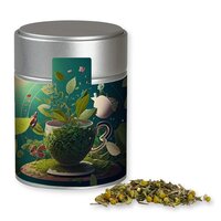 Bio Kräutertee Kräuterfantasie ca 30g Metalldose Midi silber