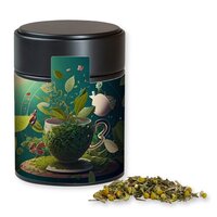 Bio Kräutertee Kräuterfantasie ca 30g Metalldose Midi schwarz
