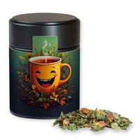 Bio Kräutertee Glücksgefühle ca 35g Metalldose Midi schwarz