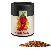 Gewürzmischung Chili-Salz ca 55g Kraftpapierdose Midi schwarz