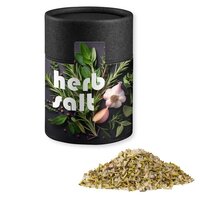 Bio Gewürzmischung Kräutersalz ca 80g Kraftpapierdose Midi schwarz