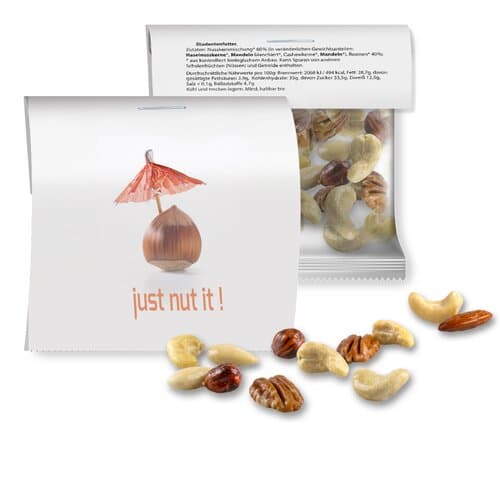 Bio NusskernMix, ca. 30g, Express Maxi-Tüte mit Werbereiter